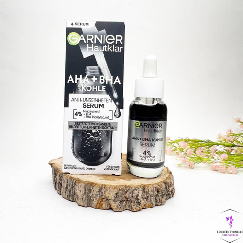 سرم لایه بردار زغالی ضد جوش و لک گارنیر، مناسب برای پاکسازی و کاهش منافذ پوست