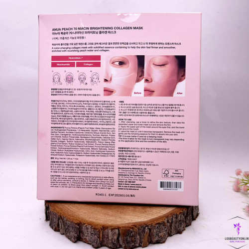 ماسک ورقهای هلو و نیاسینامید آنوا