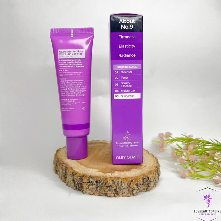 ضد آفتاب اسنس نامبوزین شماره ۹+ مدل NAD+ Peptides Dewy
